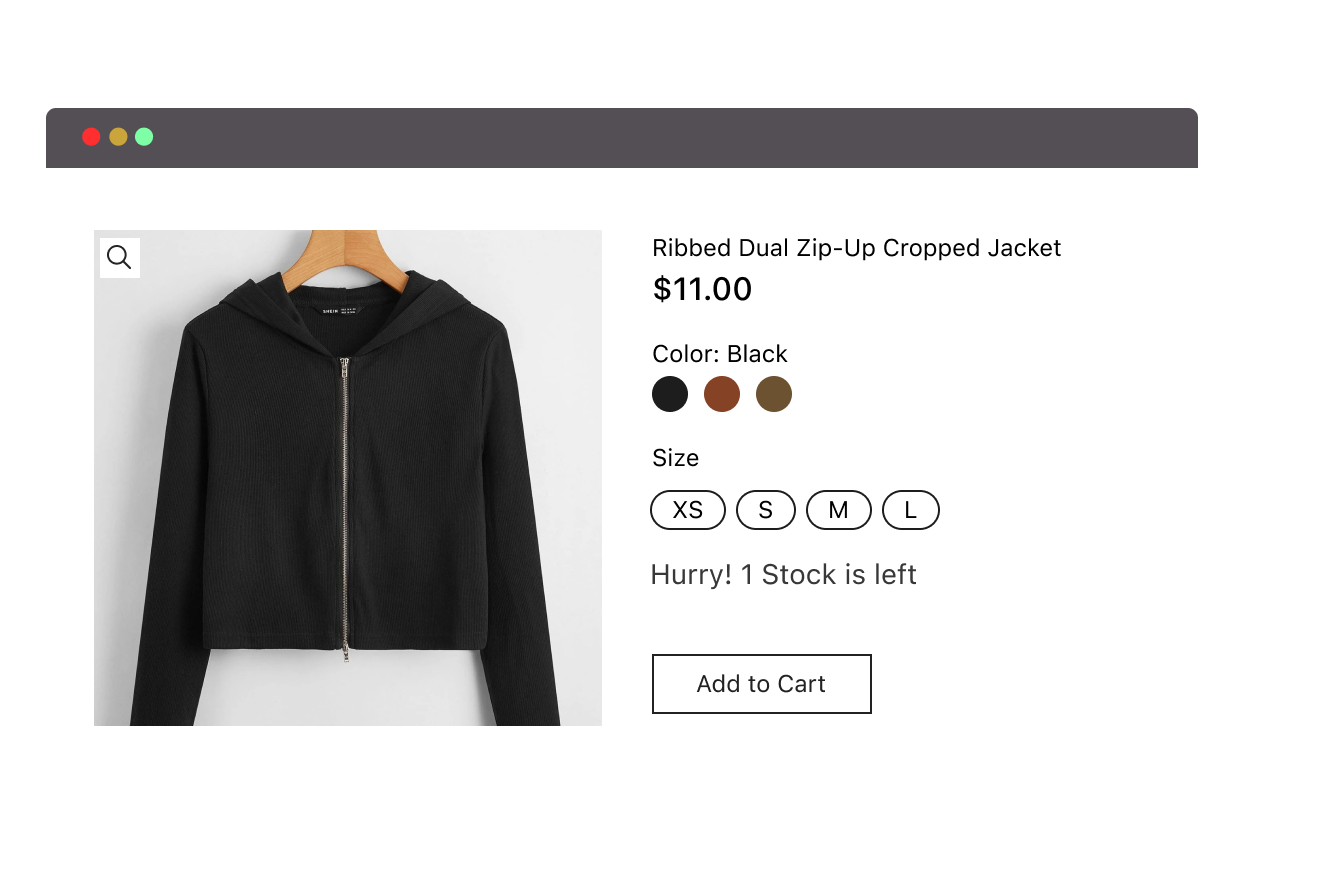 Show only 1 left in stock