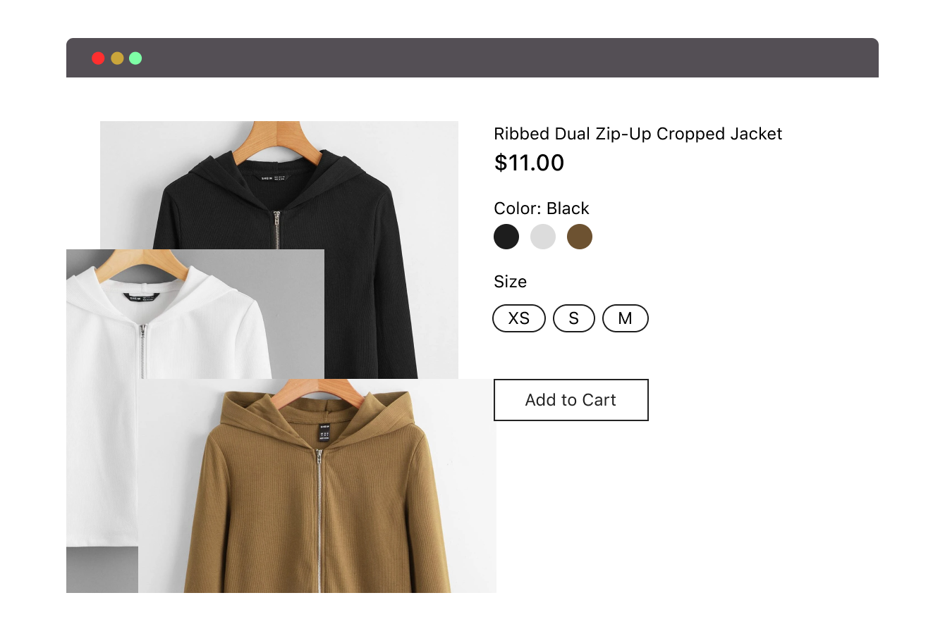 Show color variants as separate products