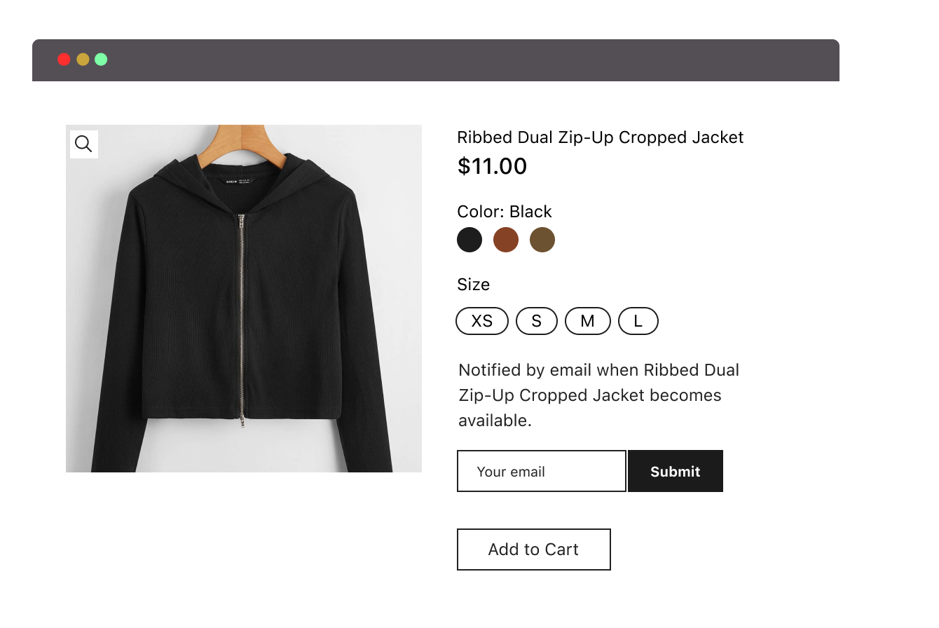Add "Notify me when available"