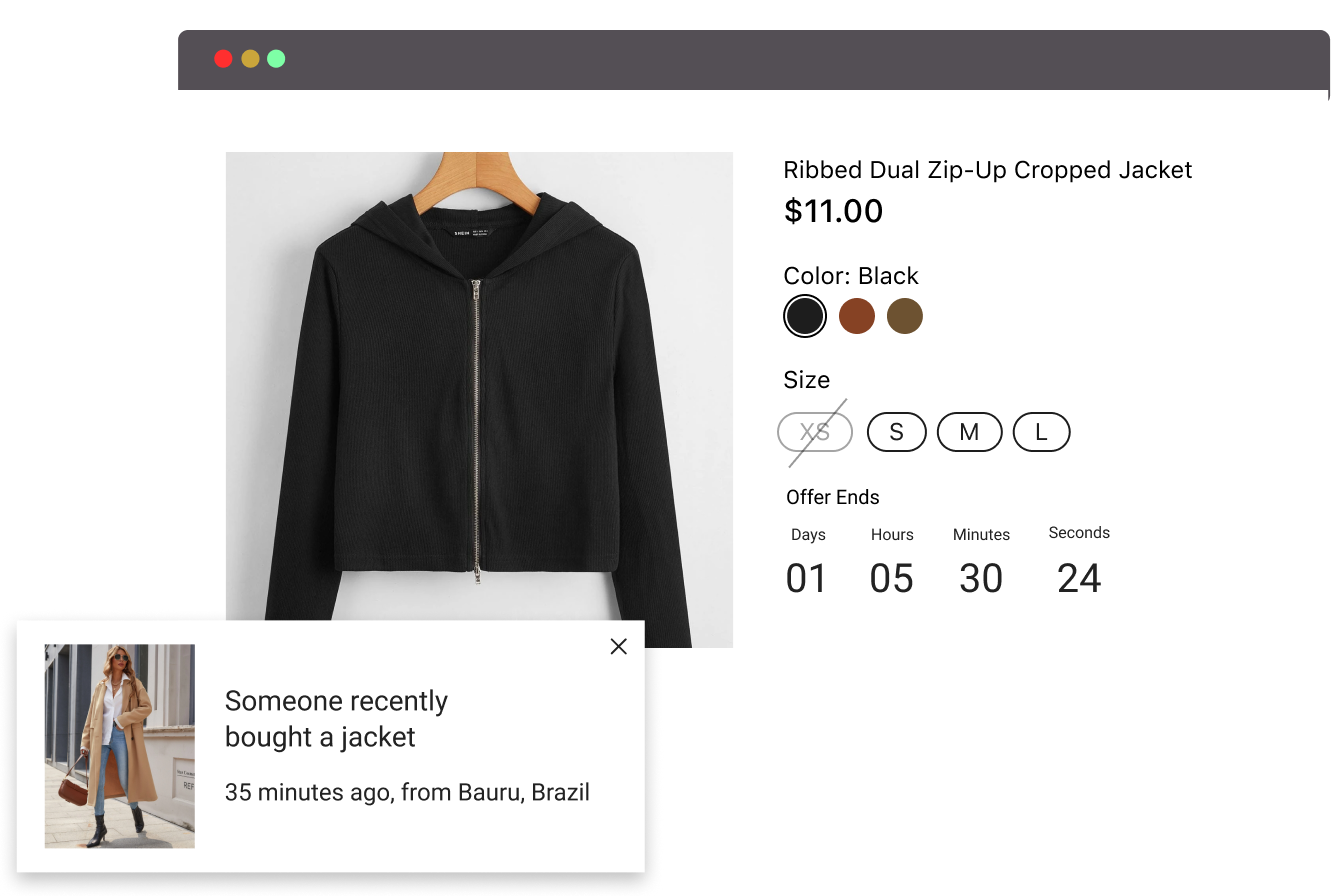Show Recent Sales Popup