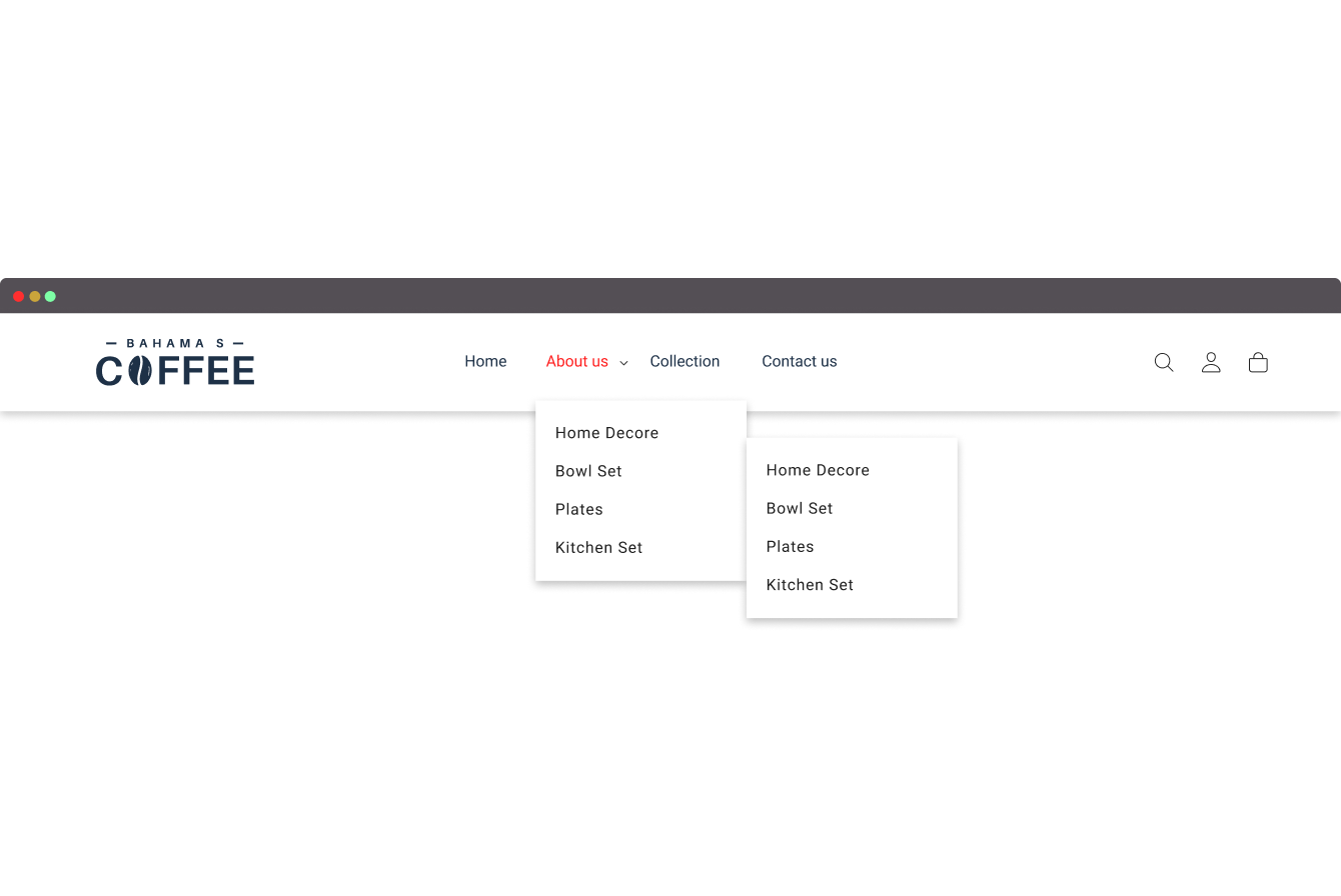 Add Dropdown menu (second/third level)