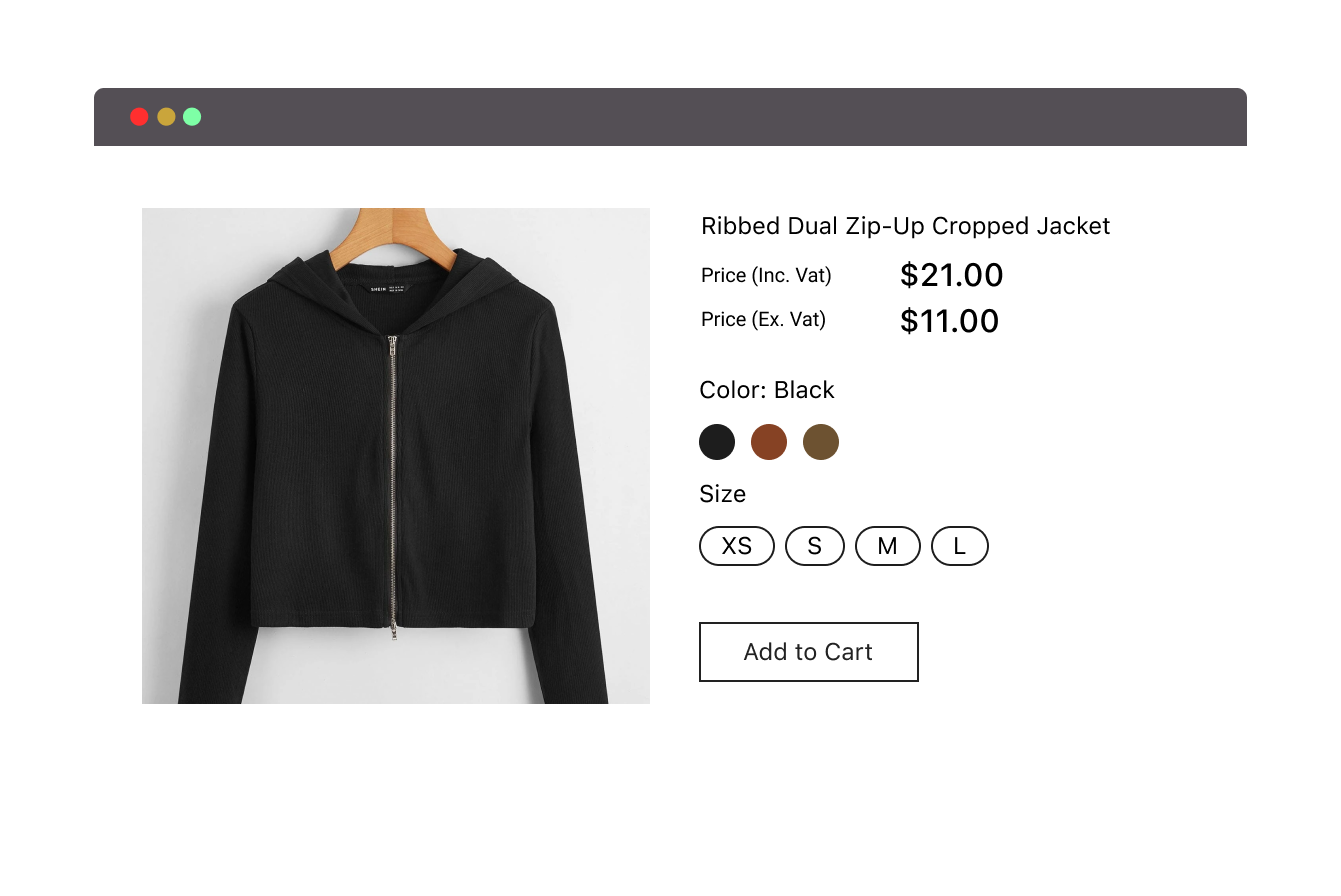 Show VAT prices on your product pages
